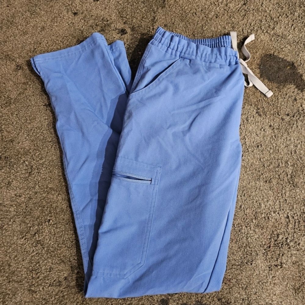 Womens Figs Scrubs Blue Pants